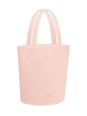 Jimmy Choo Pink Knit Bucket Tote